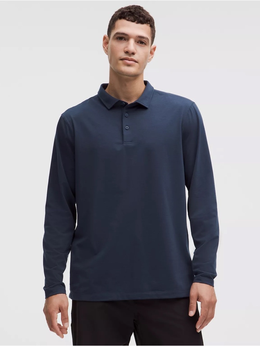 lululemon athletica Evolution Long-Sleeve Polo Shirt - Navy